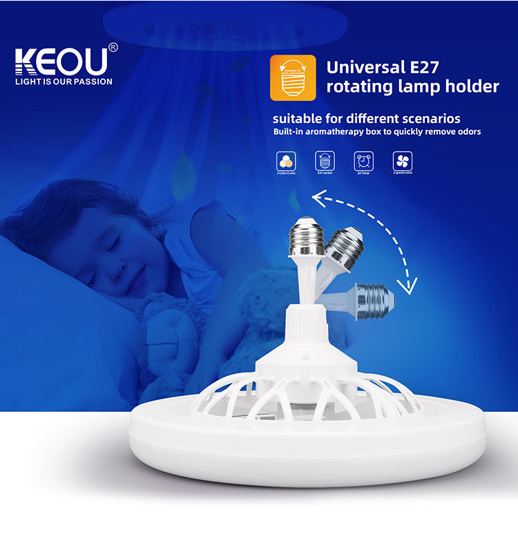 KEOU 30W Ceiling Fan And Light