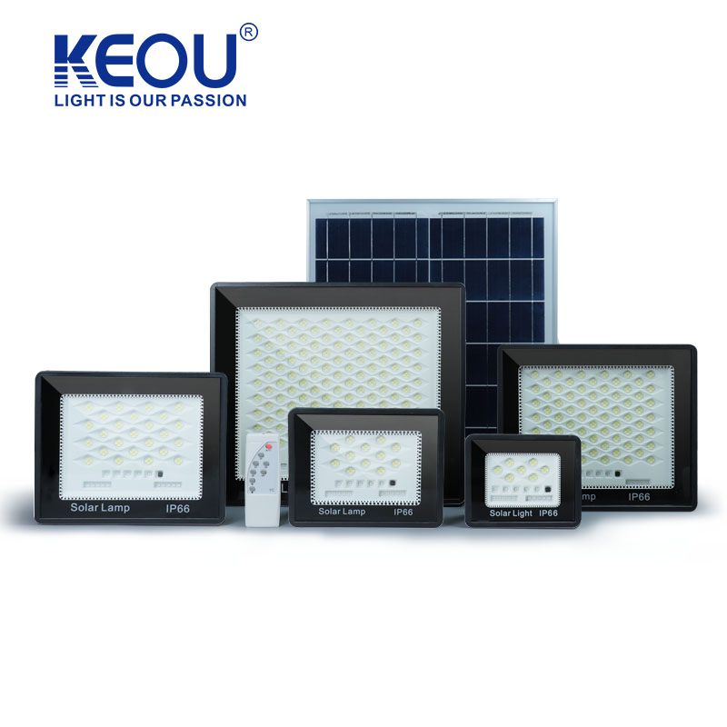 KEOU 10W 30W 50W 100W 200W IP66 Solar Powered Flood Lights